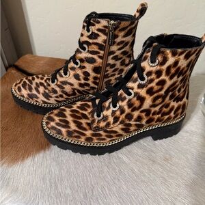 Gianni Bini cheetah boots with bling.